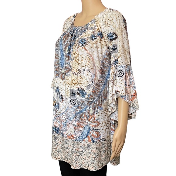 win win womans top L.XL  Tunic 3/4 Sleeve - Picture 4 of 9